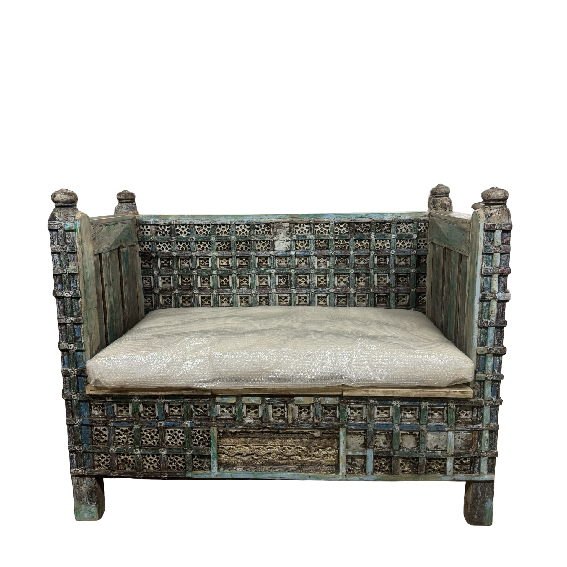 Bank gekleurd met matras uniek