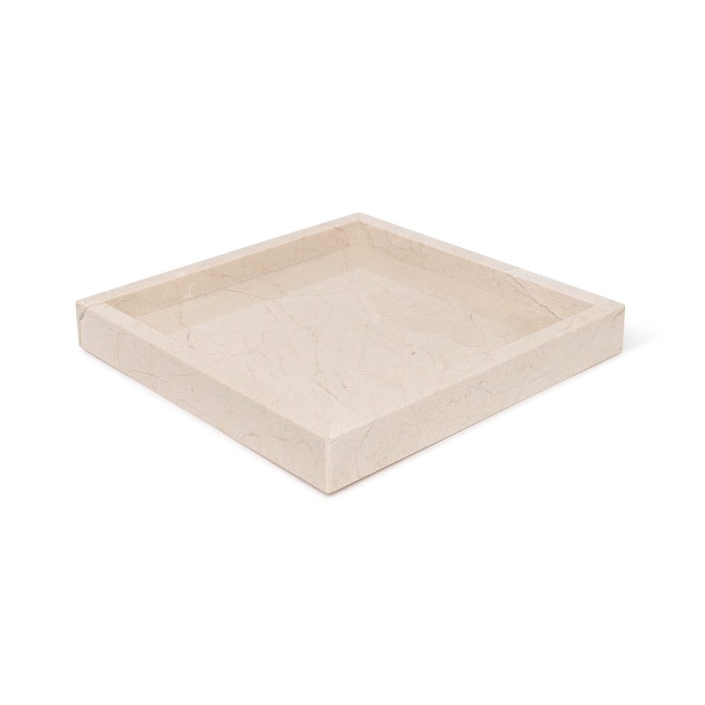 Marmer dienblad beige 30x30cm