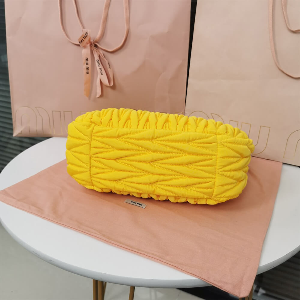 Miu Wander matelasse regenerated nylon hobo bag - Top Club