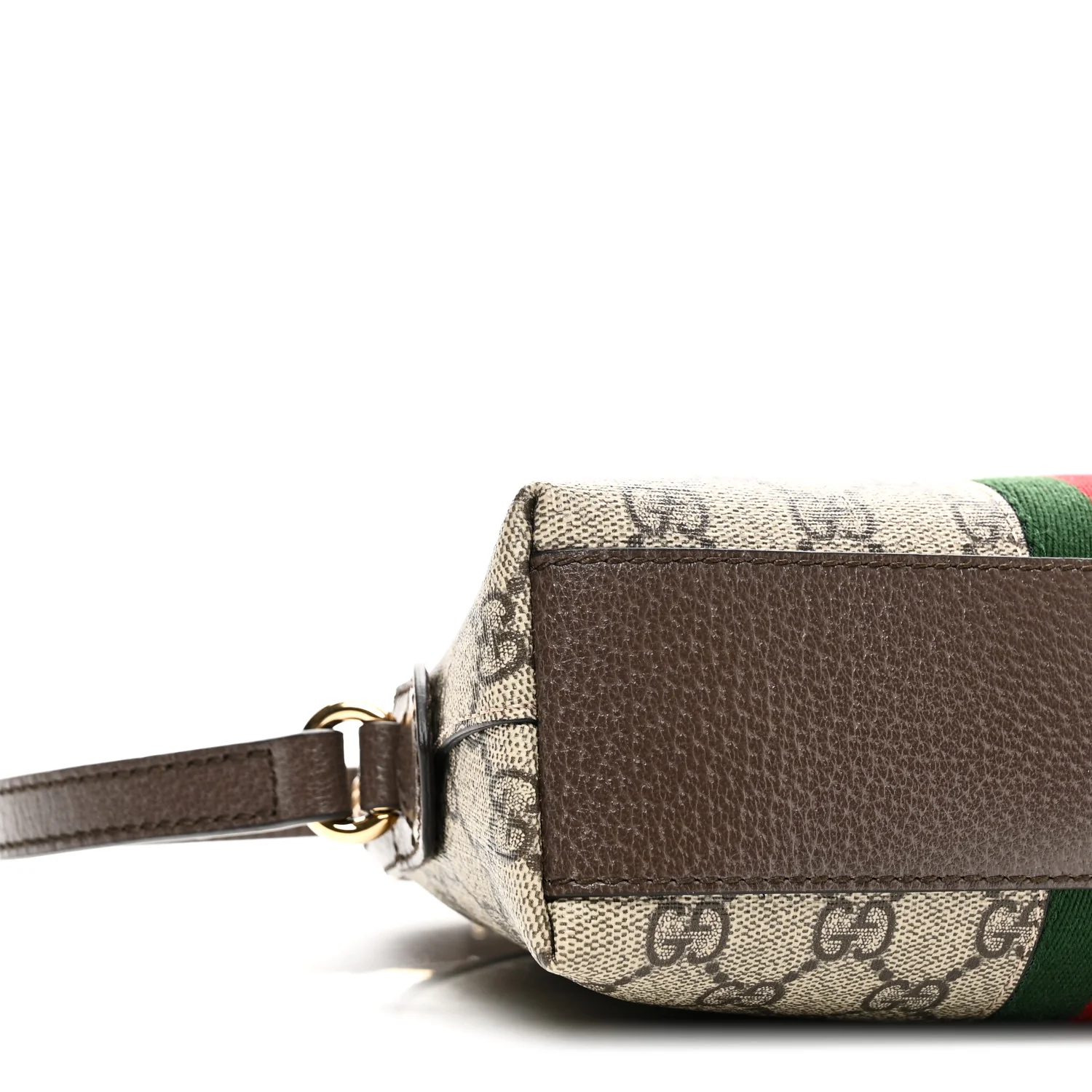 GG Supreme Monogram Textured Dollar Calfskin Web Small Ophidia Dome Shoulder Bag Beige Ebony New Acero - Top Club