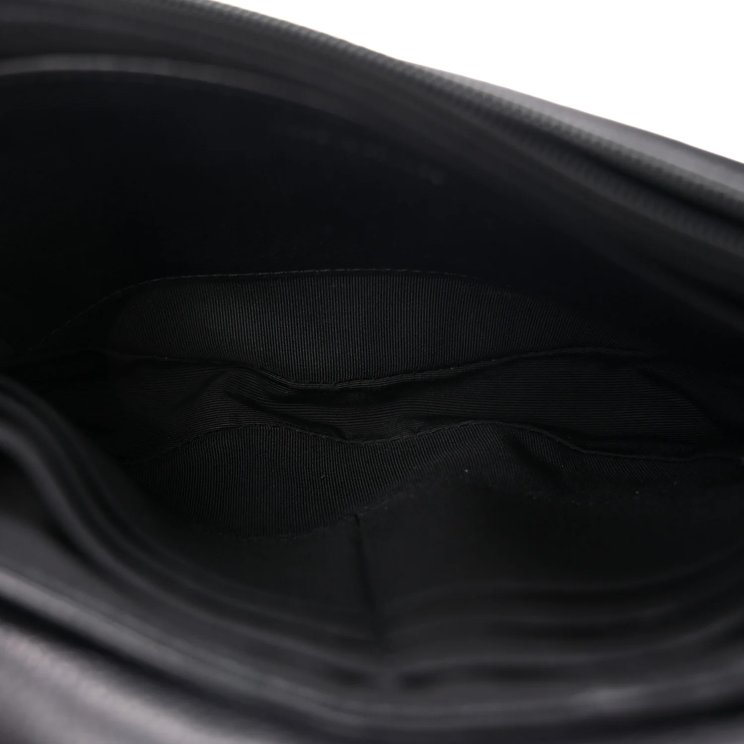 Lambskin Half Moon Wallet On Chain WOC Black - Top Club