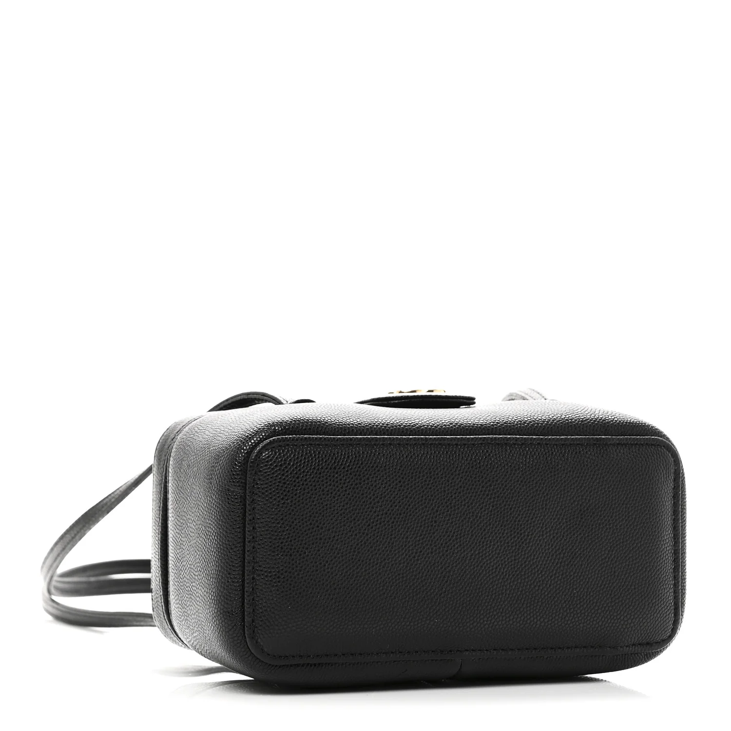 Shiny Caviar Preppy Coco Long Vanity With Strap Black - Top Club