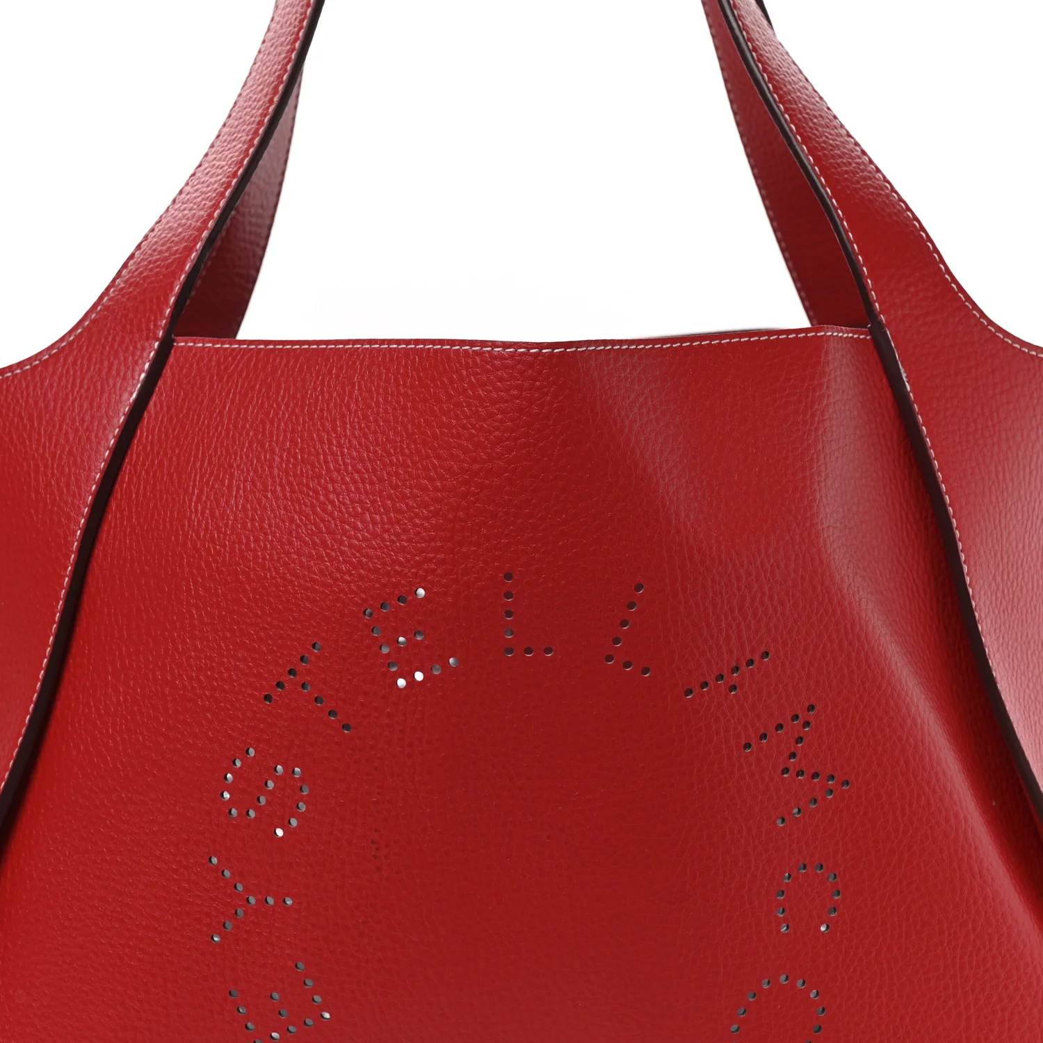 Grainy Alter Mat Perforated Tote Red - Top Club