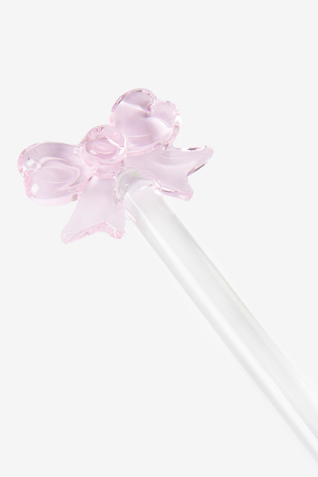 Transparante glazen lepeltje met strik