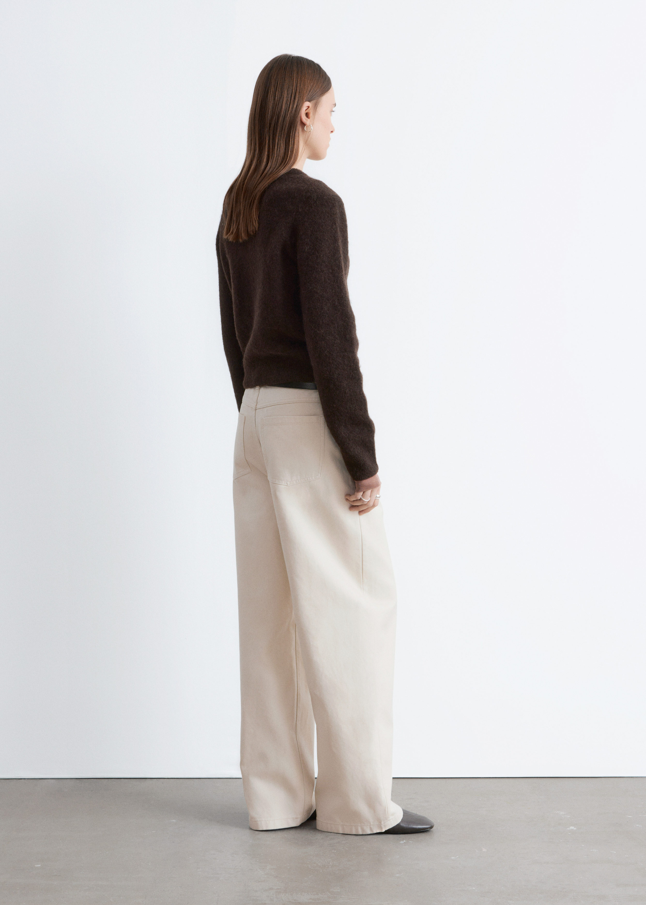 & Other Stories RELAXED WIDE-LEG COTTON TROUSERS