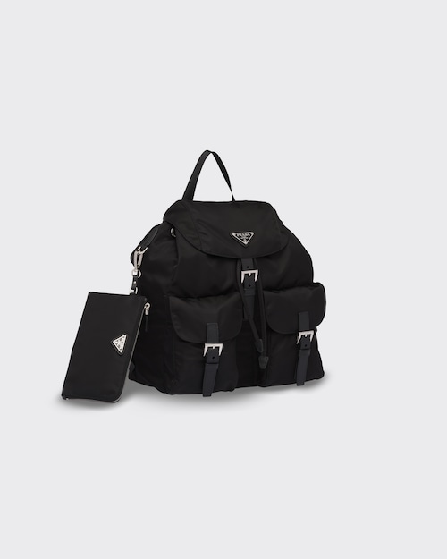 PP Re-Nylon medium backpack- Black - Top Club