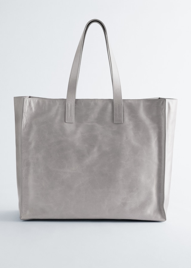 & Other Stories LEATHER TOTE BAG