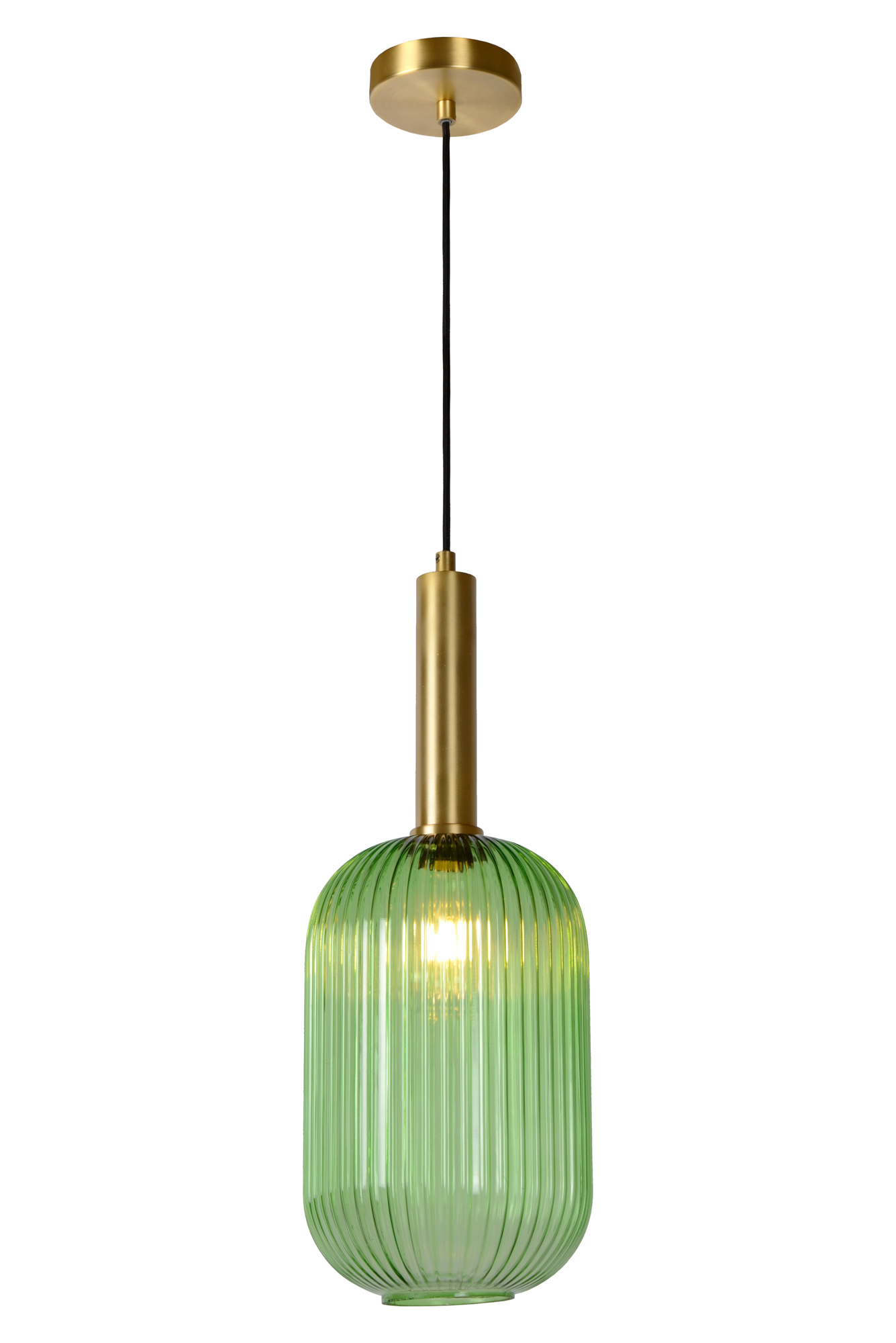 Hanglamp Danique Ø20 cm groen/messing
