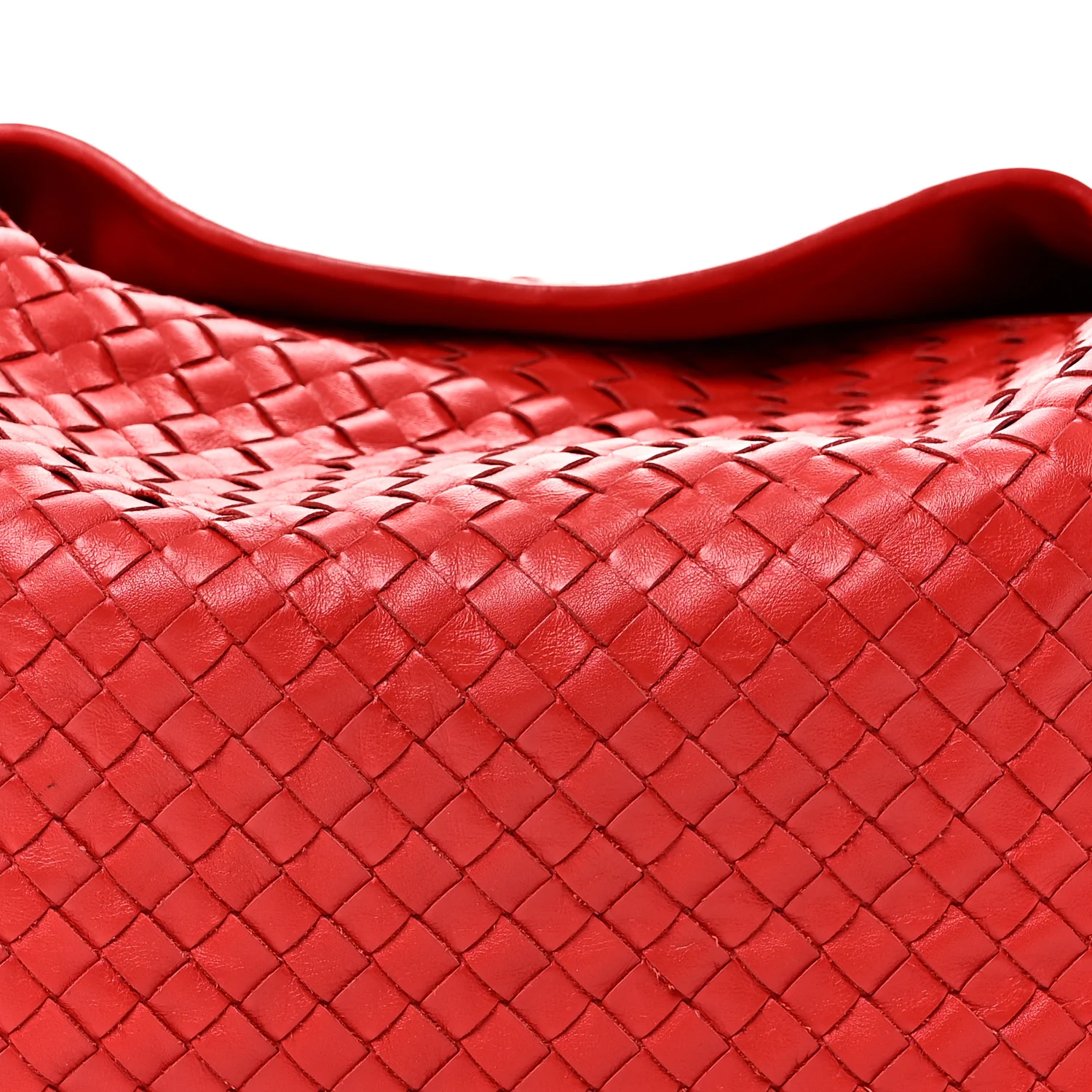 Nappa Intrecciato Large Hobo Red - Top Club