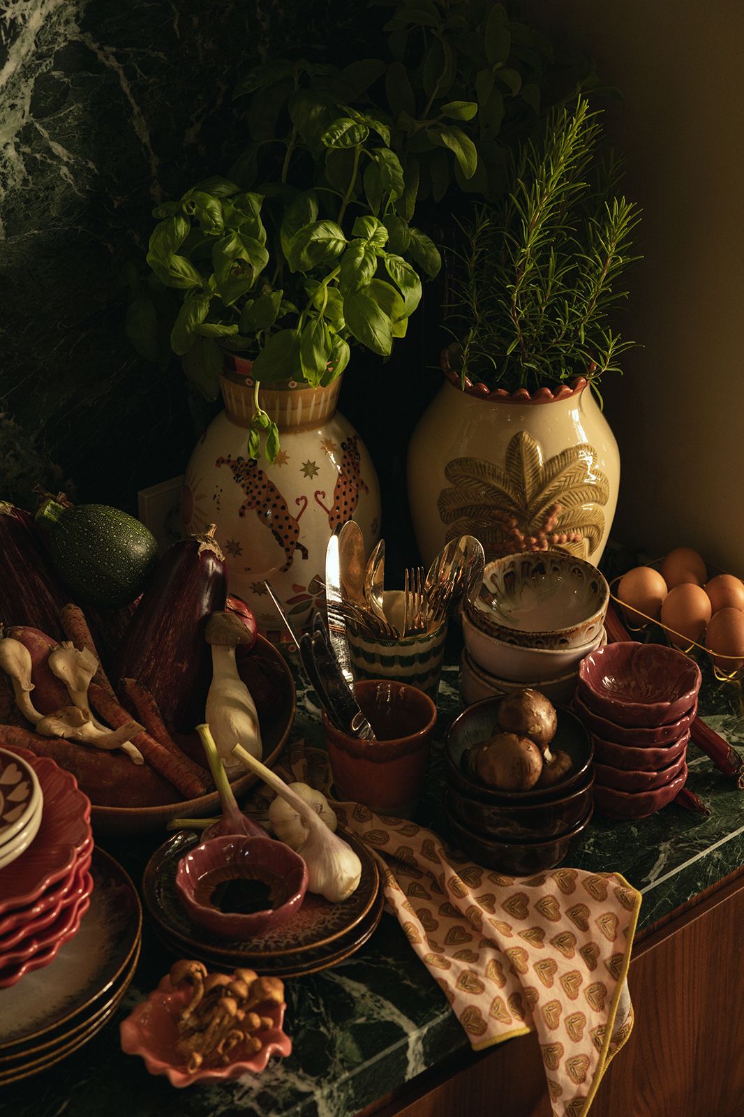 Multicolour vaas met print