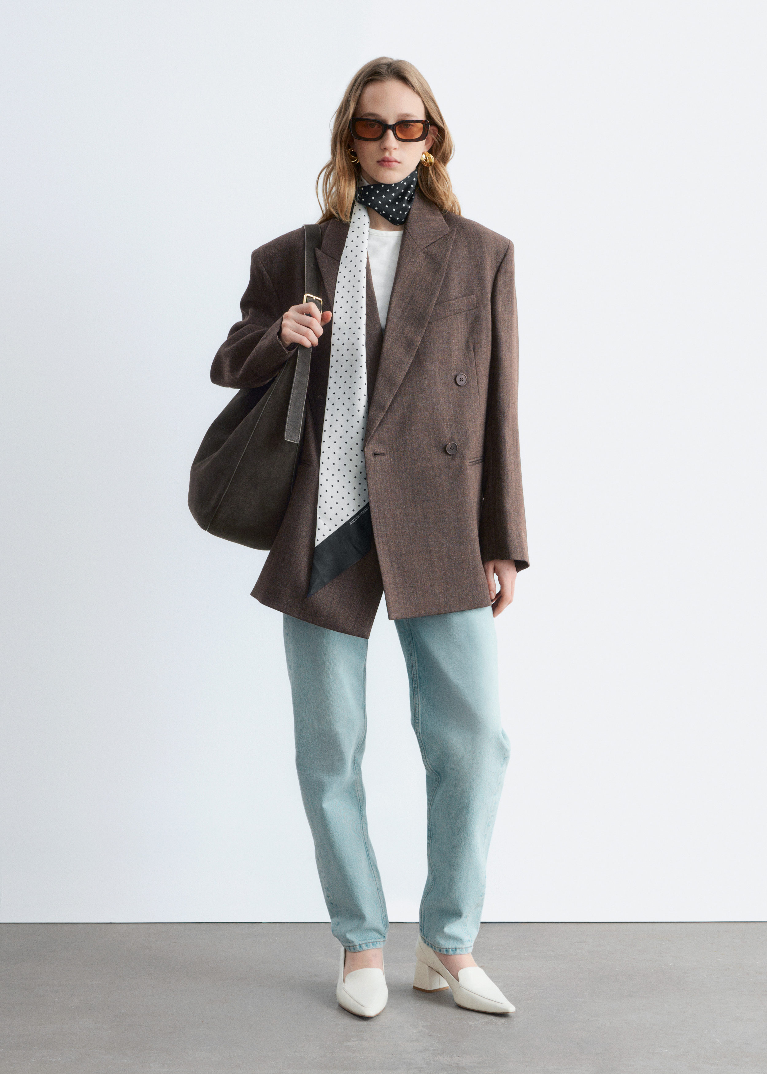 & Other Stories DOUBLE-BREASTED WOOL BLAZER