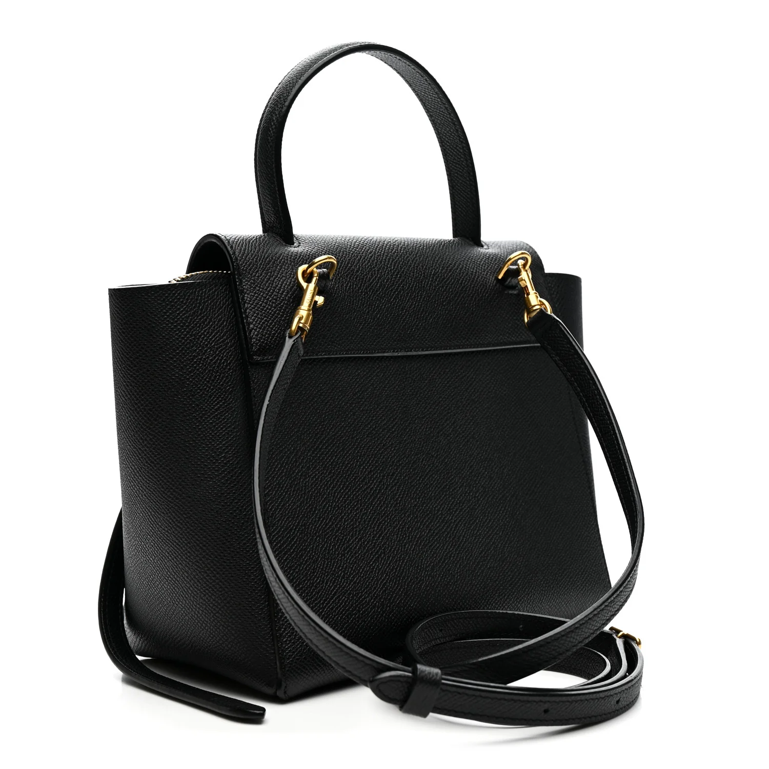 Grained Calfskin Nano Belt Bag Black - Top Club