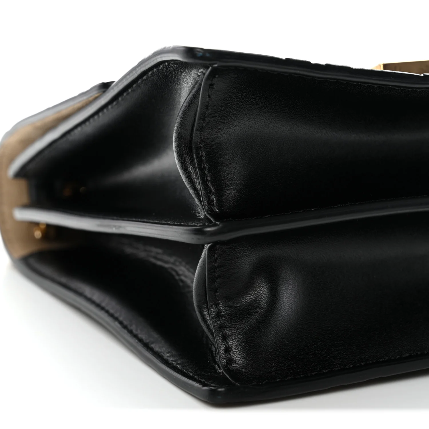 Vitello Liberty Bi-Color FF 1974 Embossed Small Kan U Shoulder Bag Maya Black - Top Club