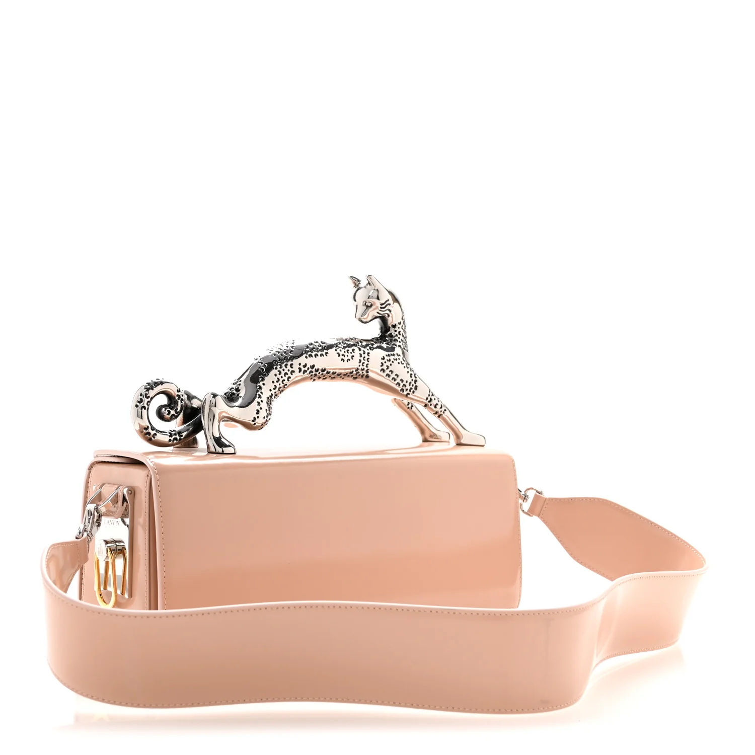 Calfskin Logo Medium Cat Pencil Bag Pink - Top Club
