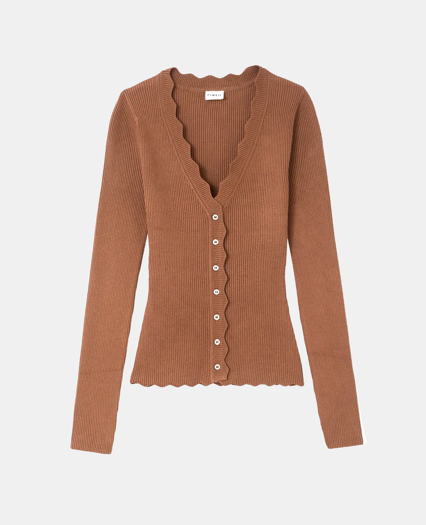 Pimkie Gilet en maille côtelée avec bords zig-zag