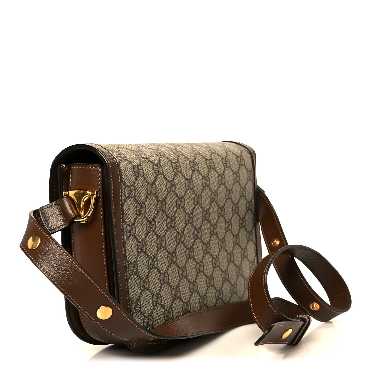 GG Supreme Monogram Horsebit 1955 Shoulder Bag Beige Brown Sugar - Top Club