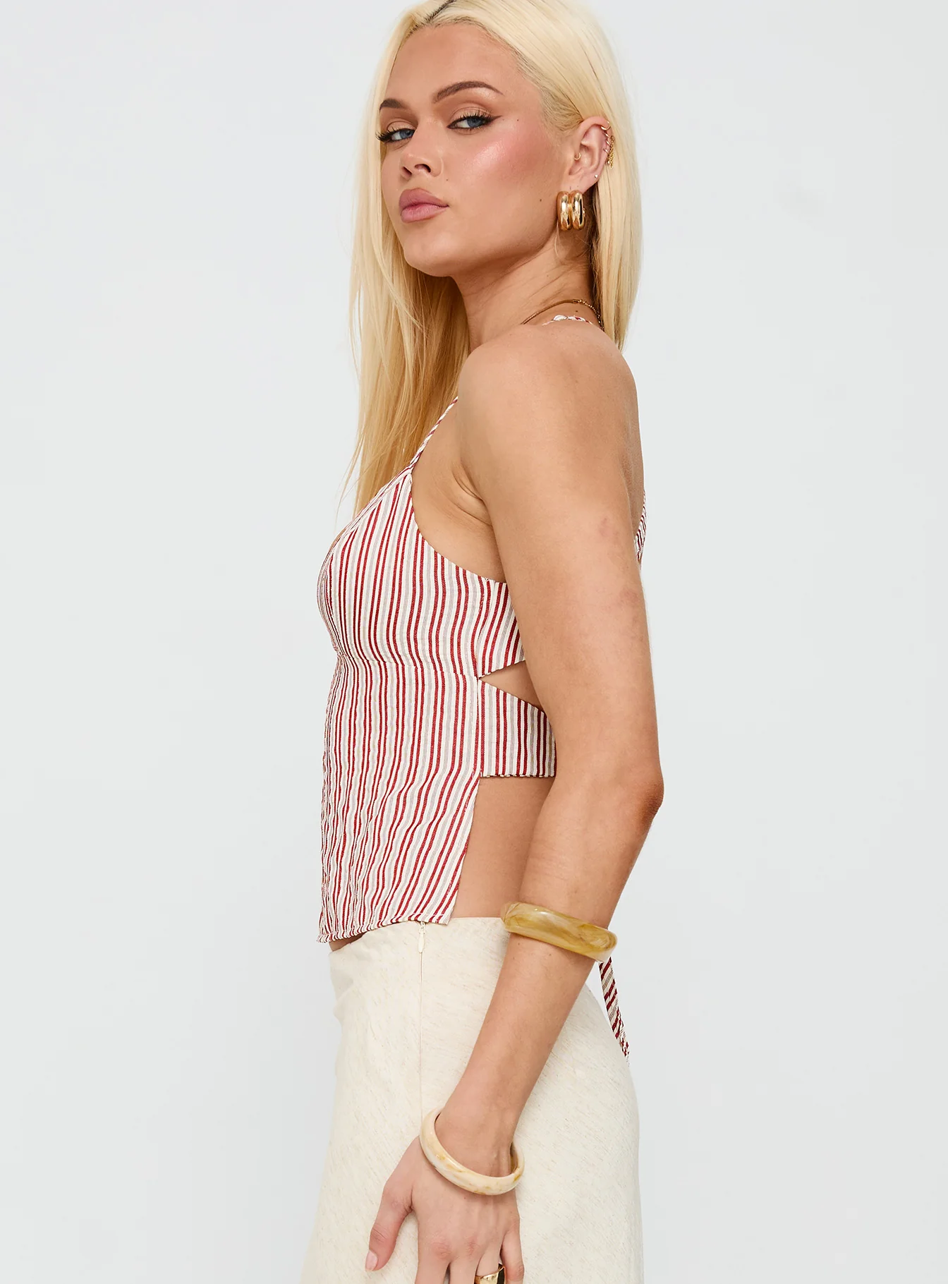 Candid Top Red Stripe