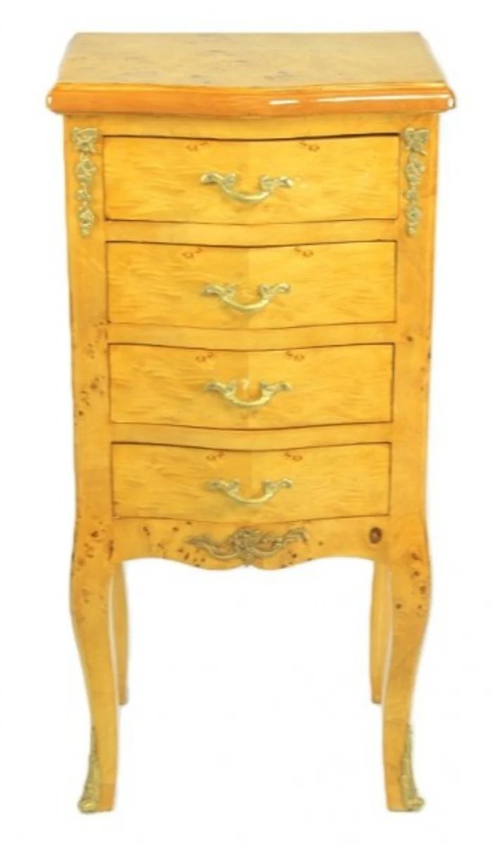Baroque chest of drawers bird's eye maple with 4 drawers - handmade from solid wood