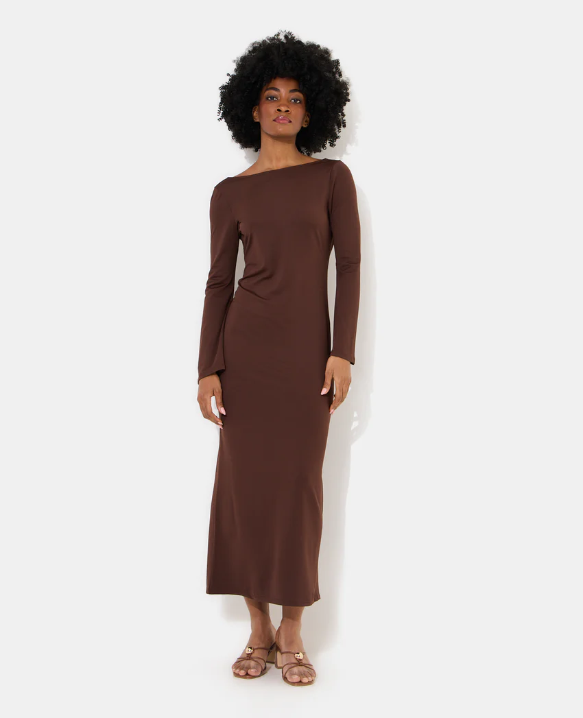 Pimkie Robe longue dos nu avec manches flare