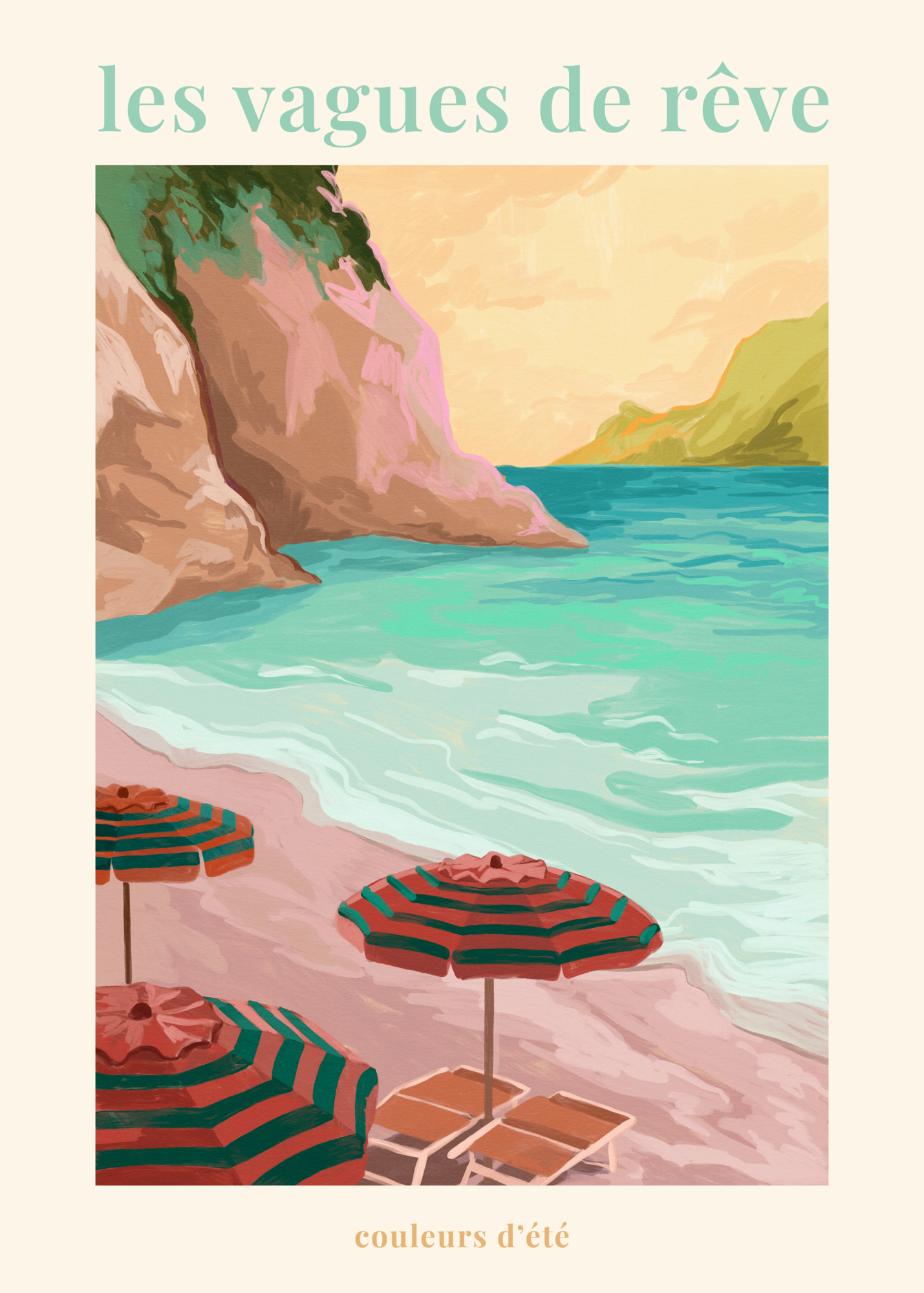 Poster Les Vagues de Reve 50x70