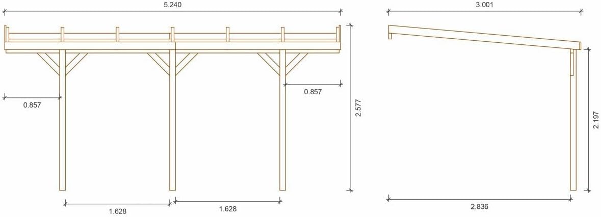 Habitat et Jardin Pensilina in Legno Solar 2