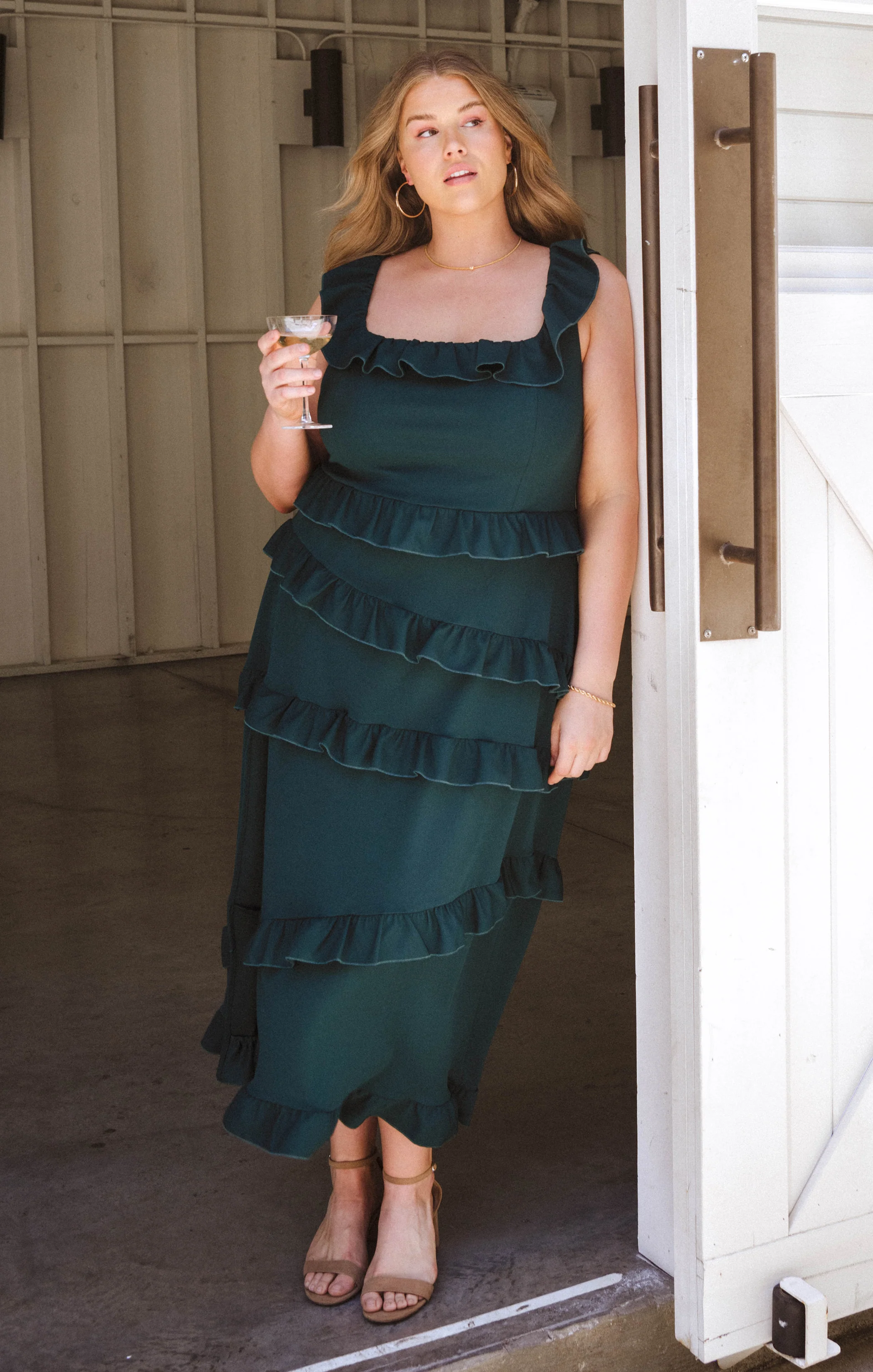 Greta Dress ~ Emerald Stretch
