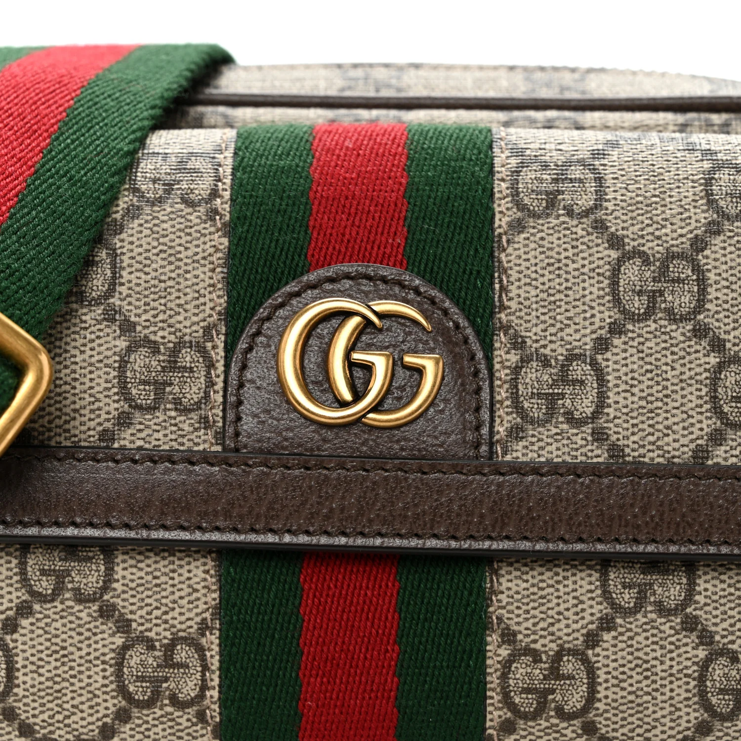 GG Supreme Monogram Web Mini Ophidia Bag Beige Ebony - Top Club