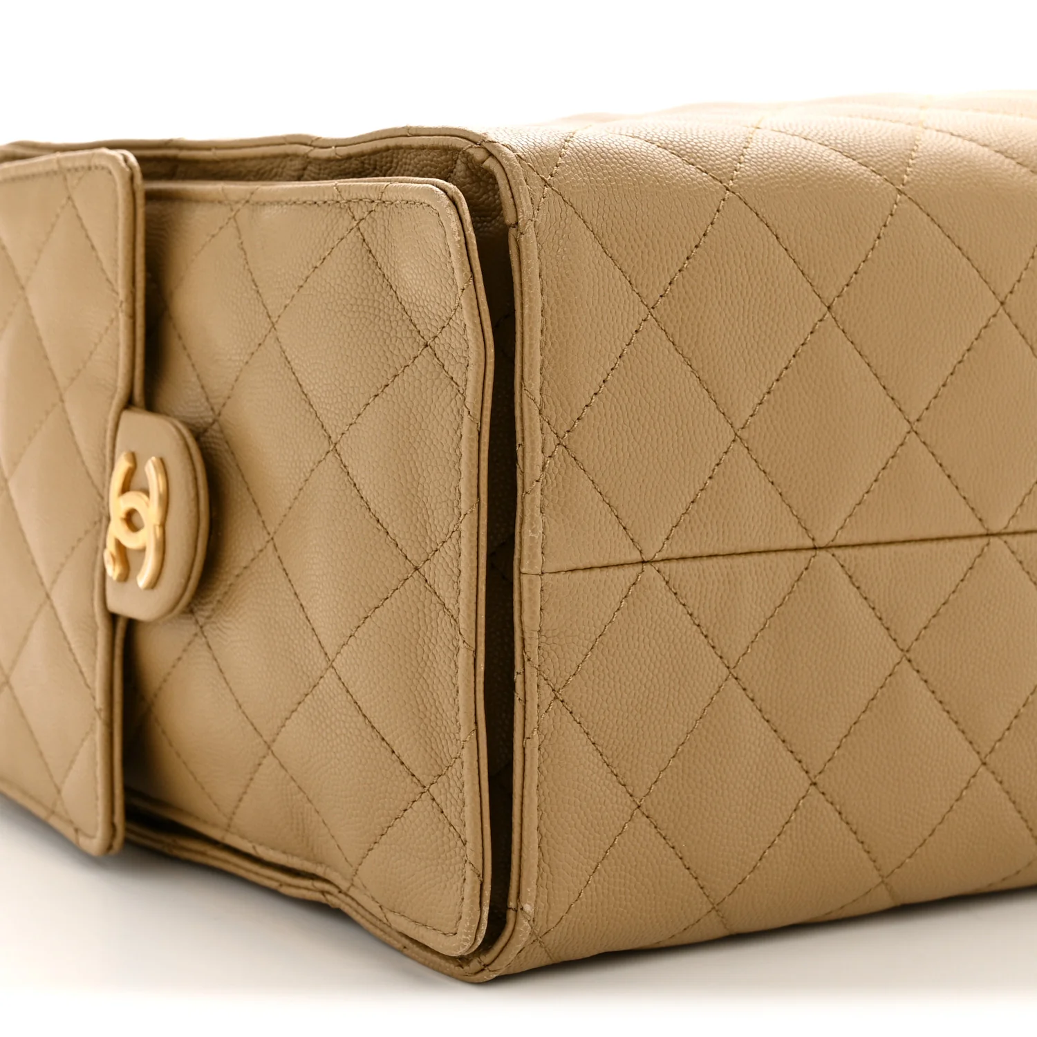 Caviar Quilted Medium Chanel 25 Handbag Dark Beige - Top Club
