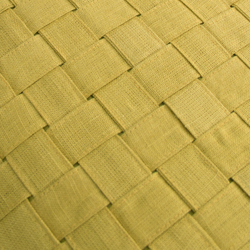 Kussen woven linnen mustard
