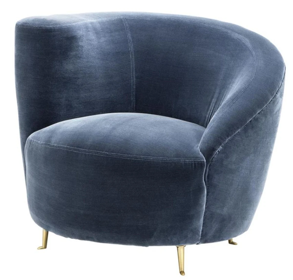 Designer armchair blue 91 x 85 x H. 74 cm - luxury collection