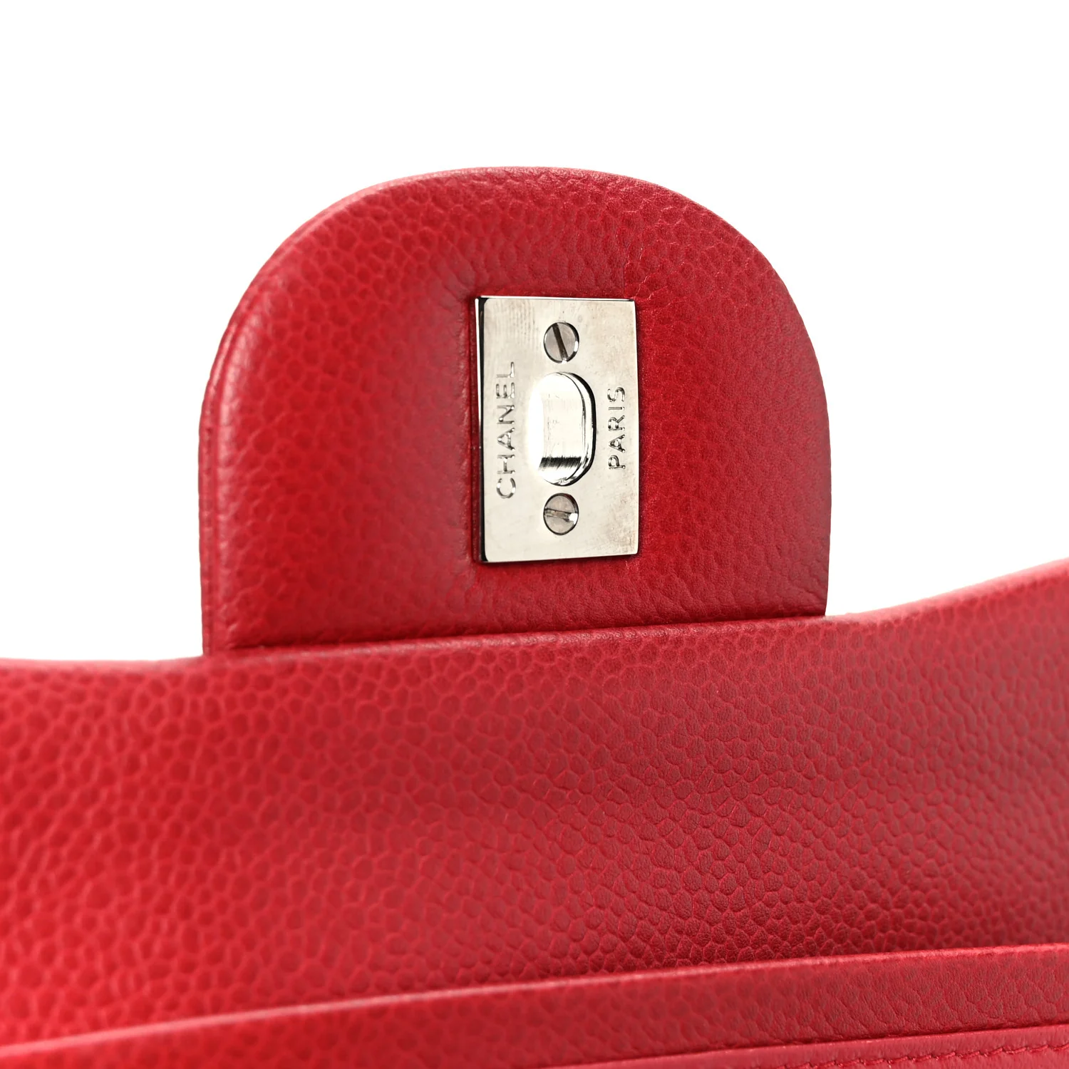 Caviar Quilted Jumbo Double Flap Dark Red - Top Club
