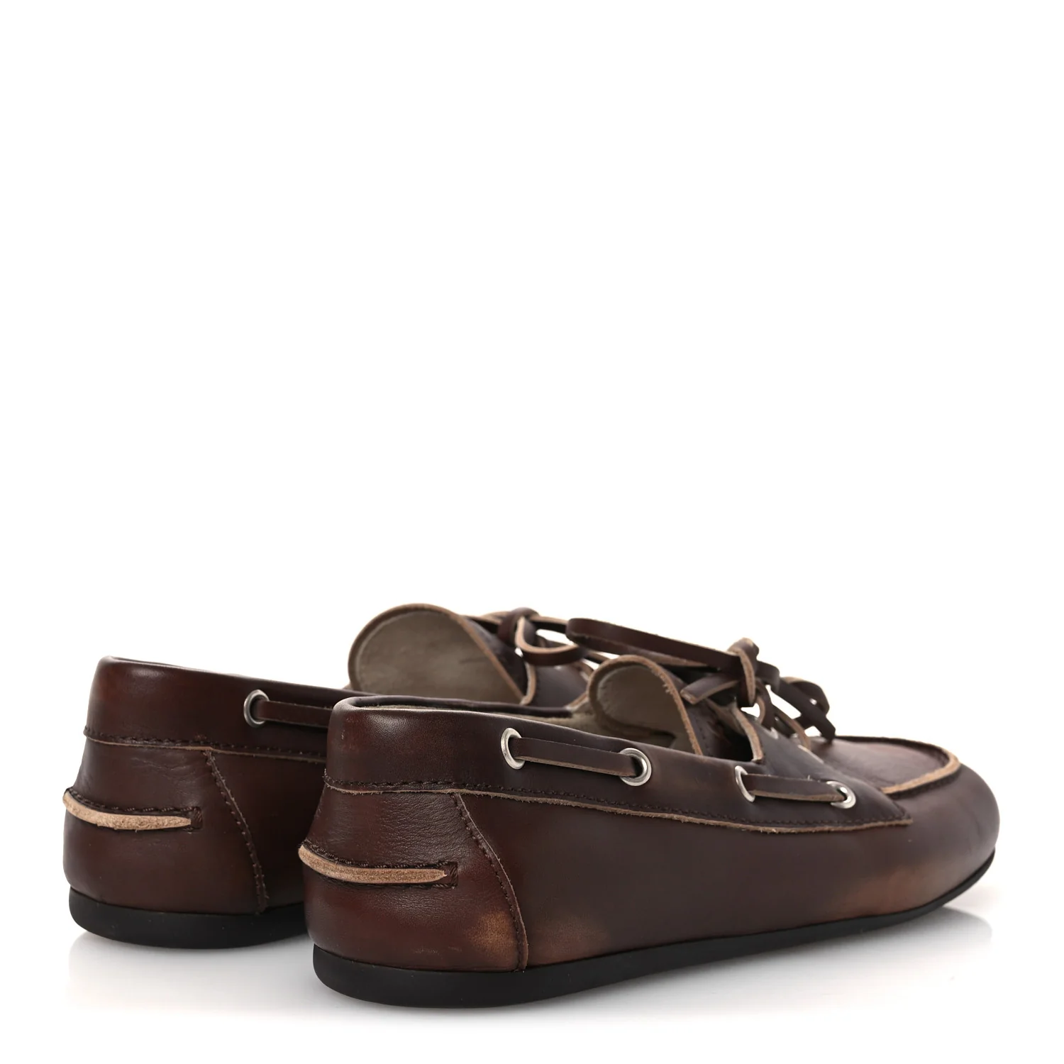 Vitello Deco Boat Loafers 38 Sienna - Top Club