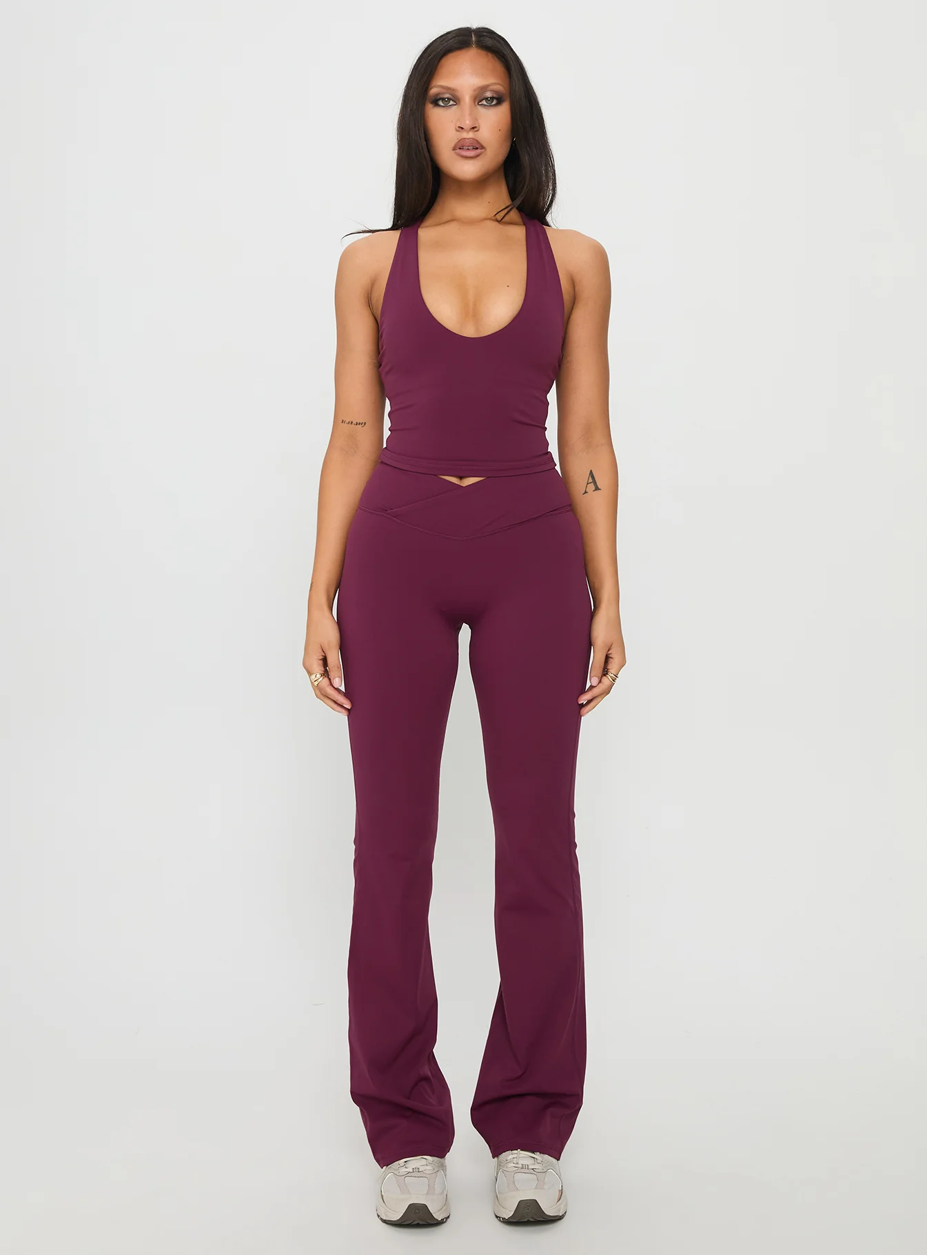 Sunday Session Active Flare Leg Pant Plum