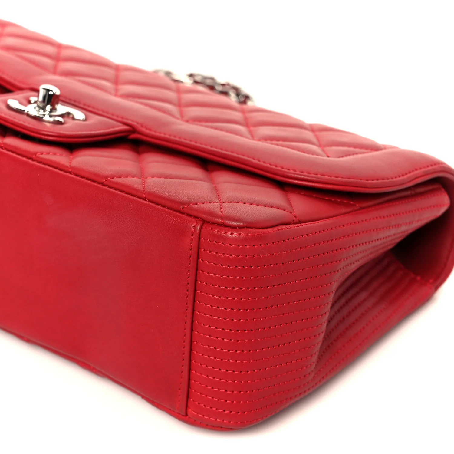 Lambskin Medium Coco Rider Flap Red - Top Club