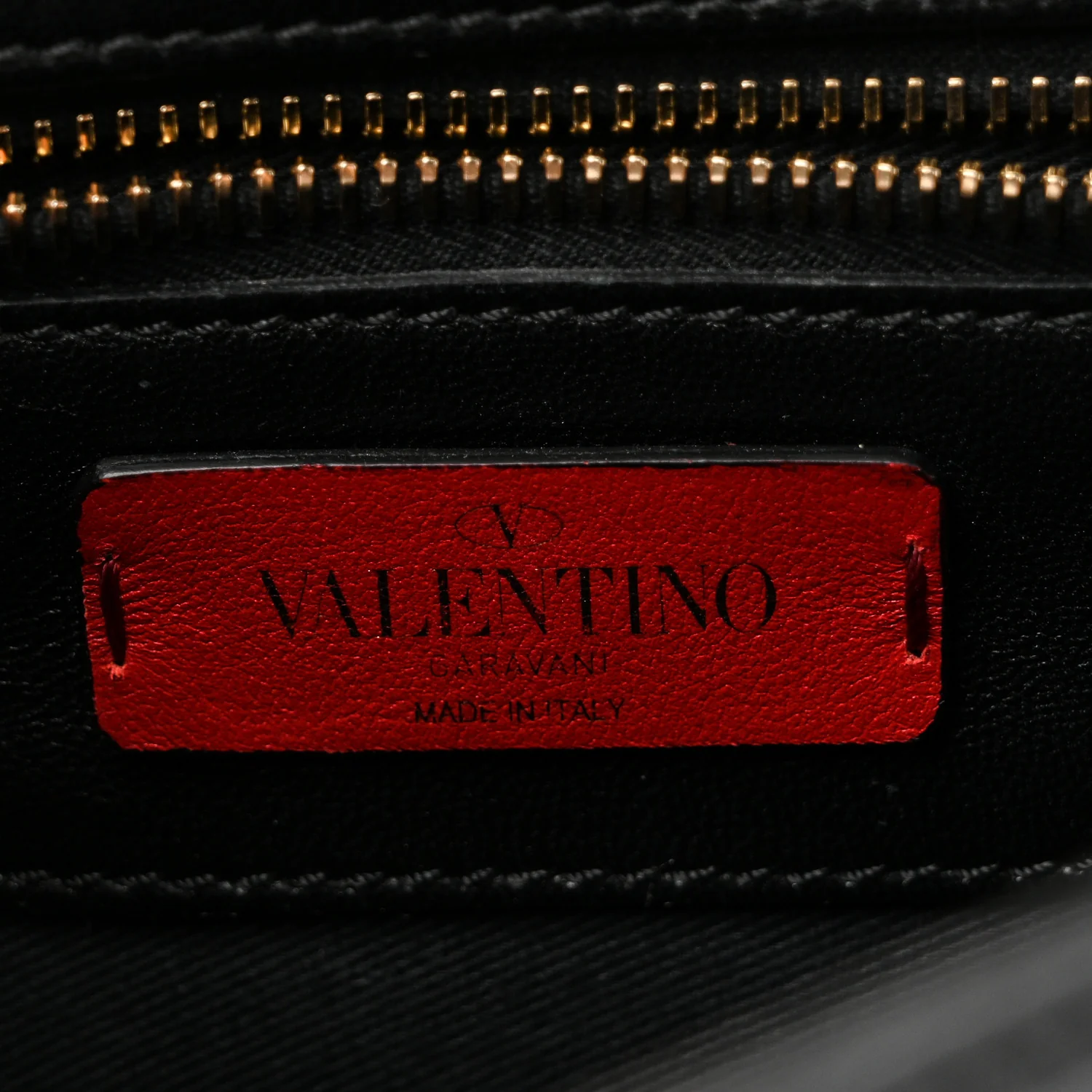 Lambskin VLTN Print Candystud Top Handle Bag Black - Top Club