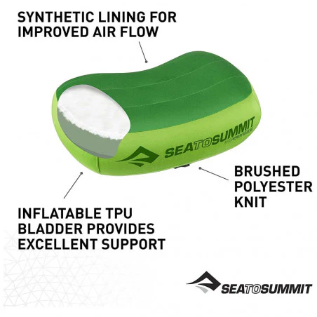 Sea to Summit Eros Premium Pillow Large Lime - Travel Pillow
