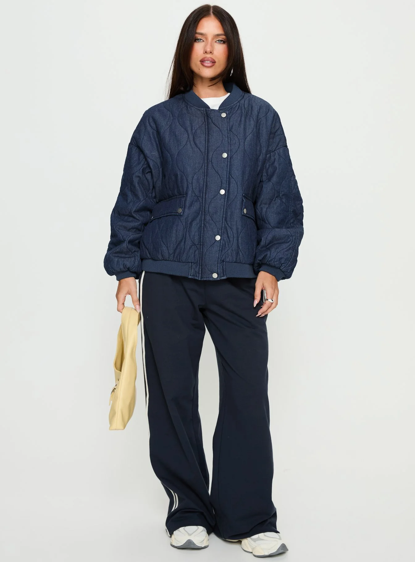 Stick Season Quilted Jacket Navy