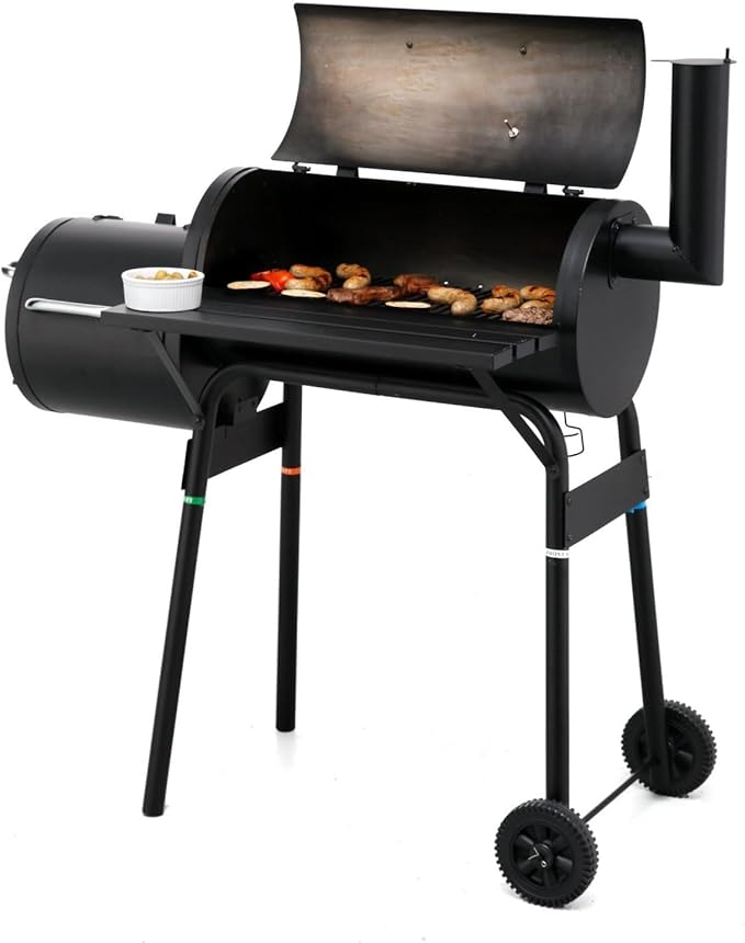 Tepro Griglia a Carbone Smoker Wichita, Nero, Area Grill: Circa 54 x 30 cm