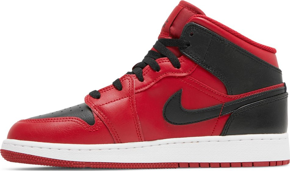 Air Jordan 1 Mid GS  Reverse Bred  554725-660 - Sneaker Replica Workshop