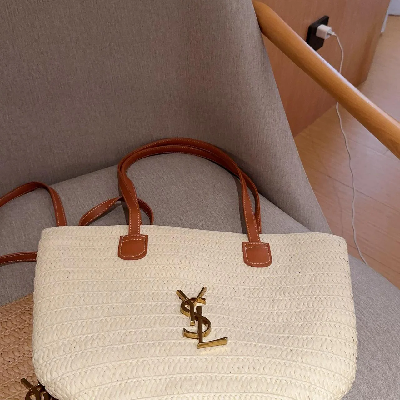 SAINT LAURENT ysl straw basket tote bag Tote - Top Club