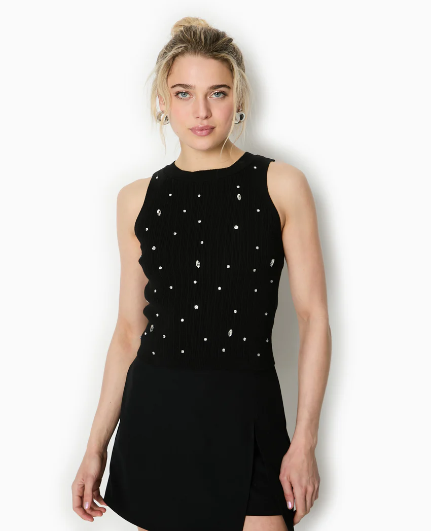 Pimkie Top sans manches en maille avec strass