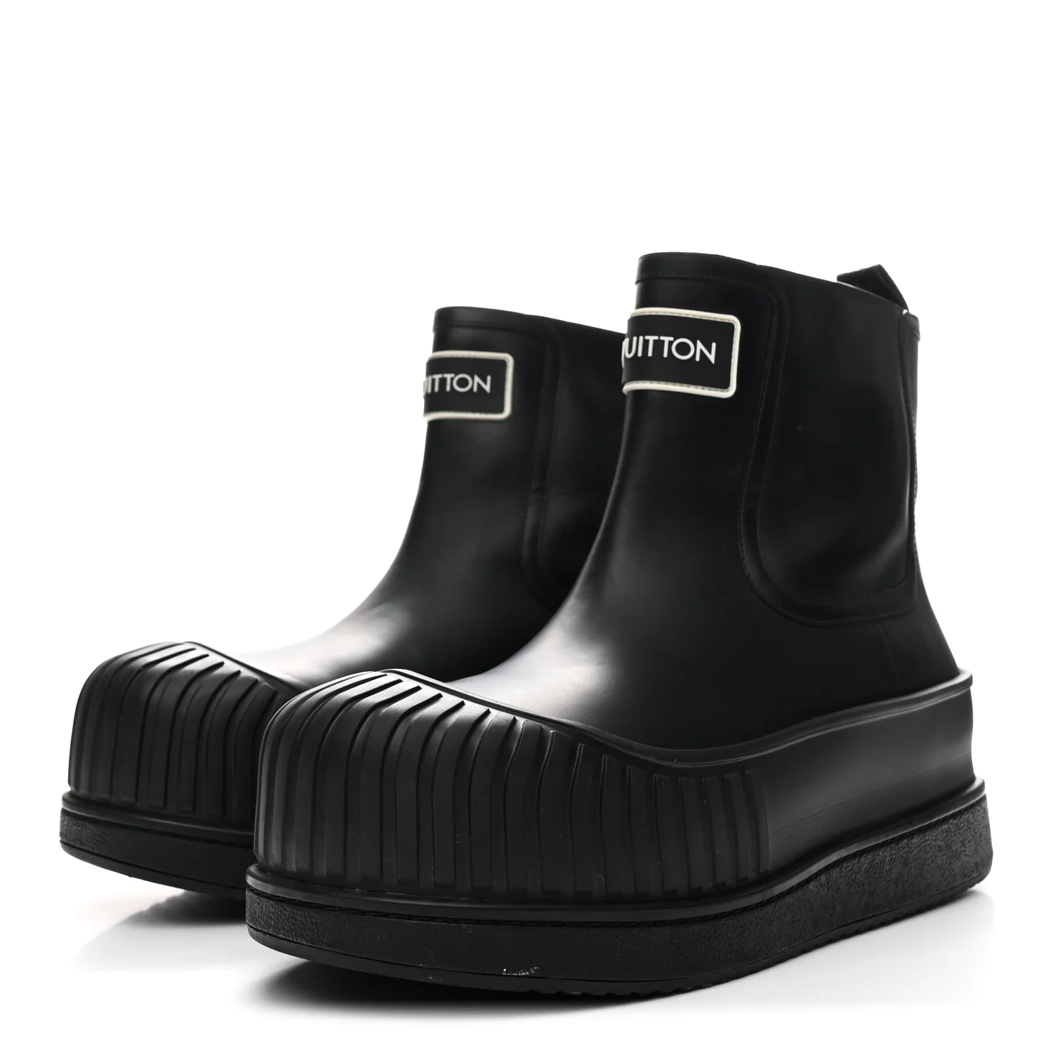 Calfskin Polar Flat Ankle Boots 41 Black - Top Club