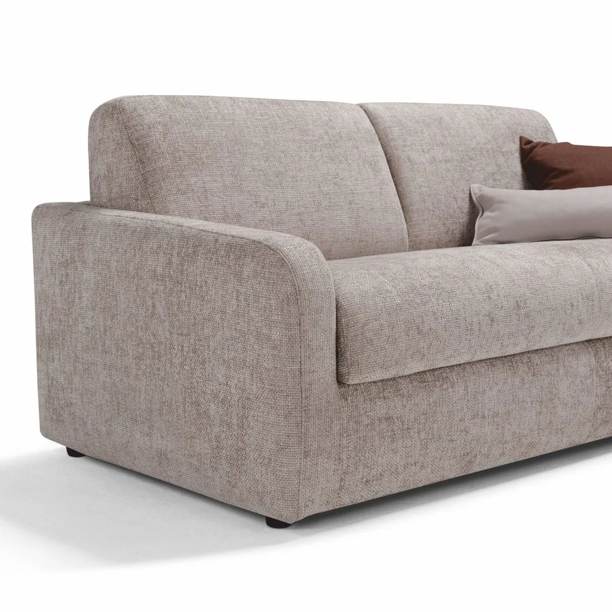 Luxury sofa bed gray 207 cm - fold-out living room sofa