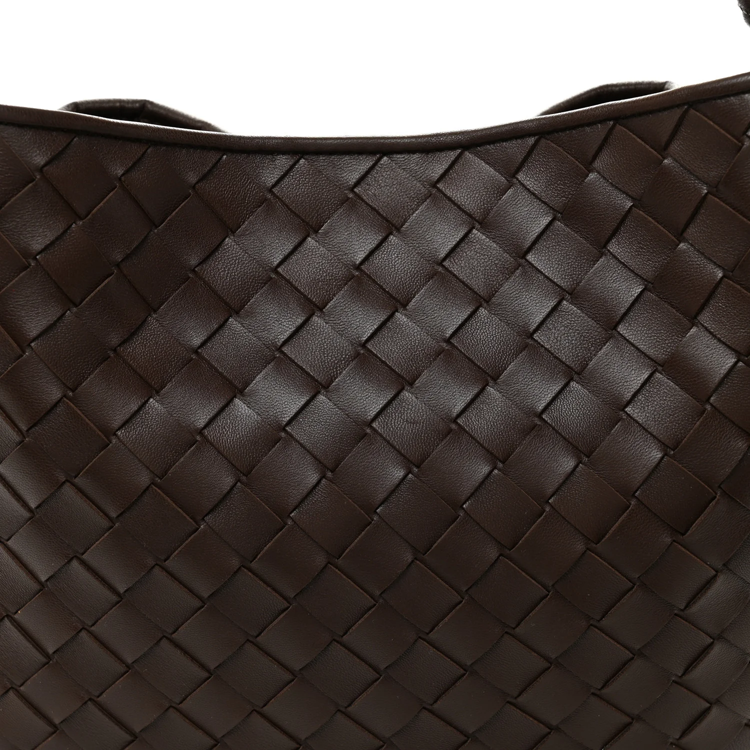 Nappa Intrecciato Sardine Bag Bitter Chocolate - Top Club