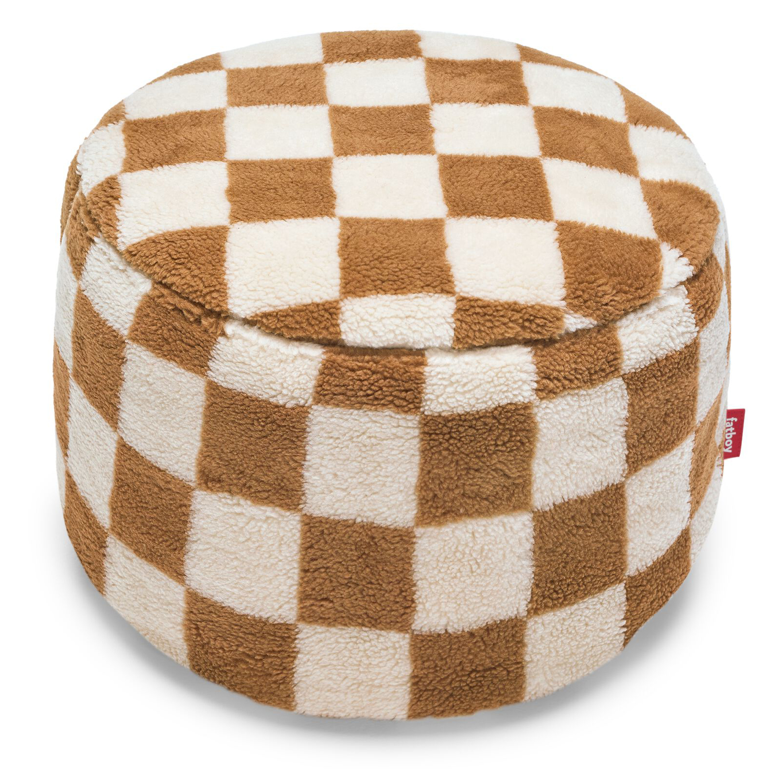 Poef point teddy chess almond creme