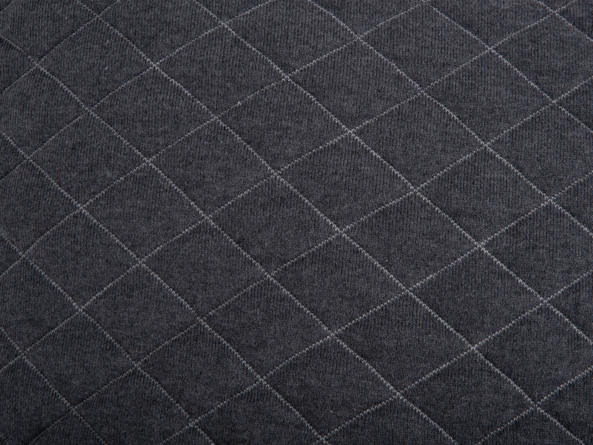 Cushion Diamonds quilted cotton dark grey