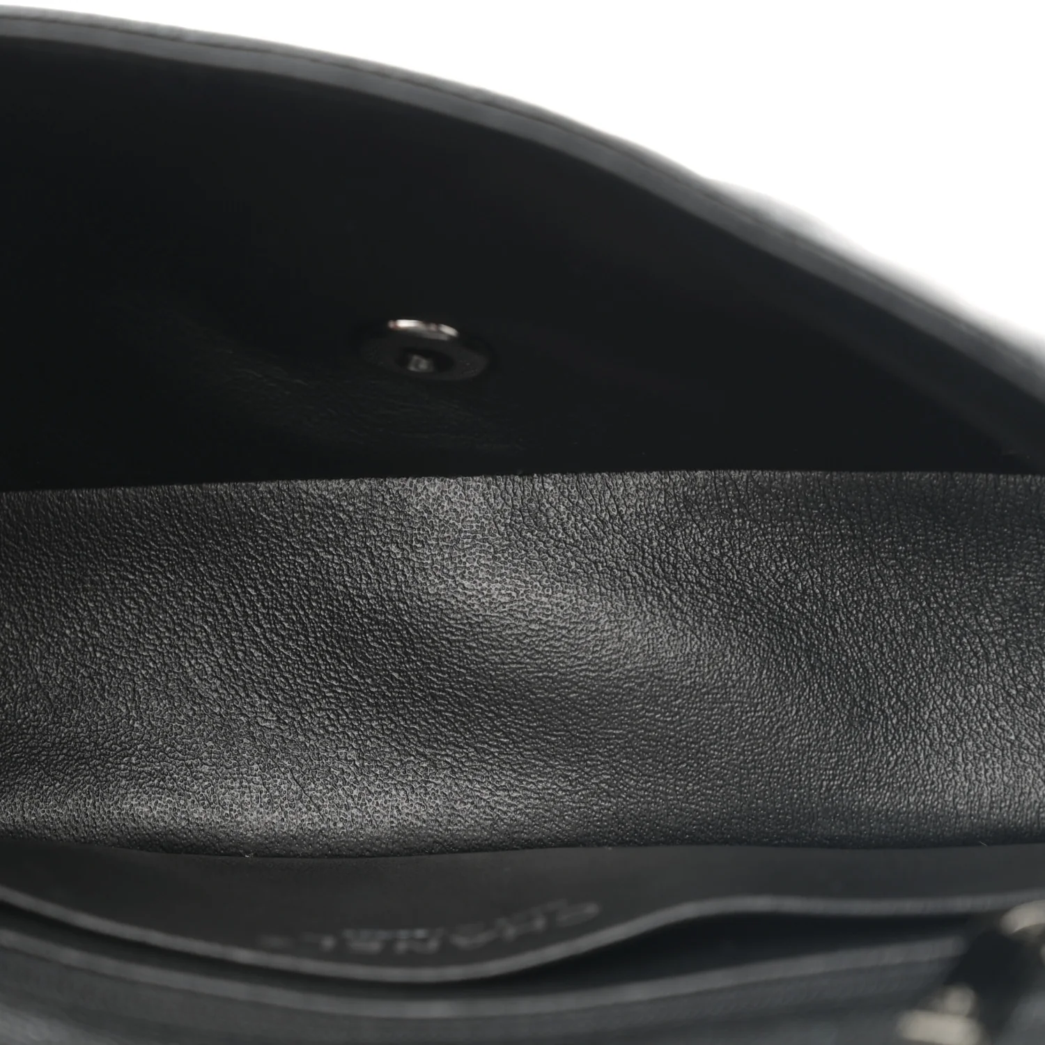 Iridescent Caviar Quilted Mini Rectangular Flap Black - Top Club