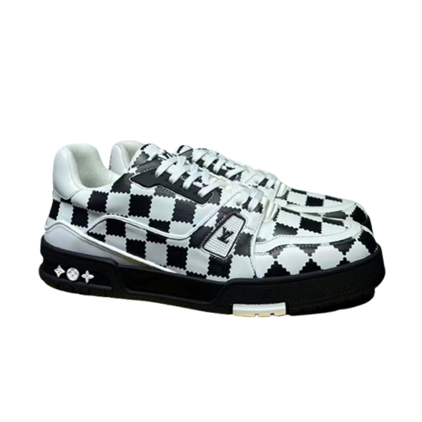 LOUIS VUITTON TRAINER SNEAKER BLACK WHITE DAMIER   LVS046 - Sneaker Replica Workshop
