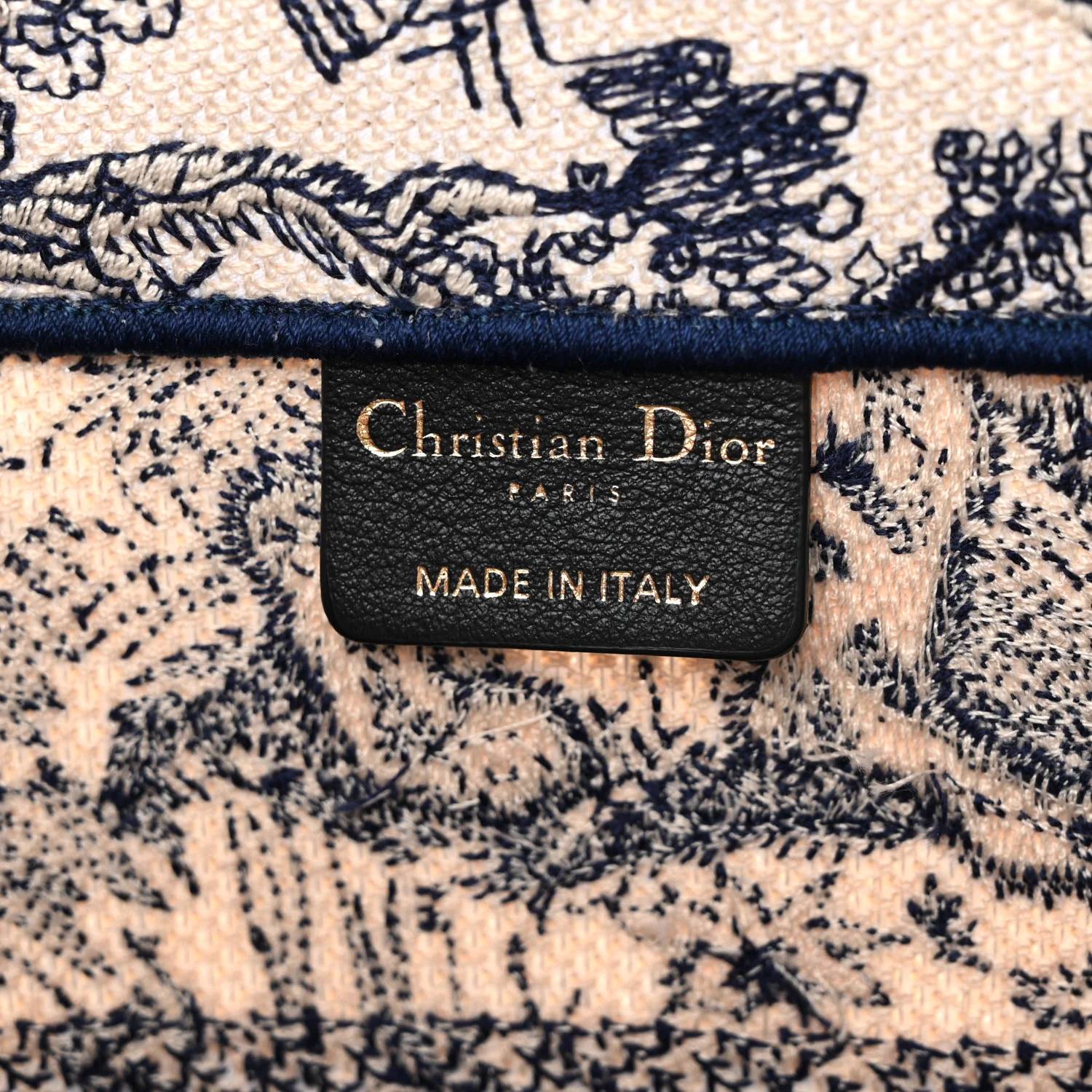 Canvas Embroidered Medium Dioriviera Toile De Jouy Book Tote Blue - Top Club