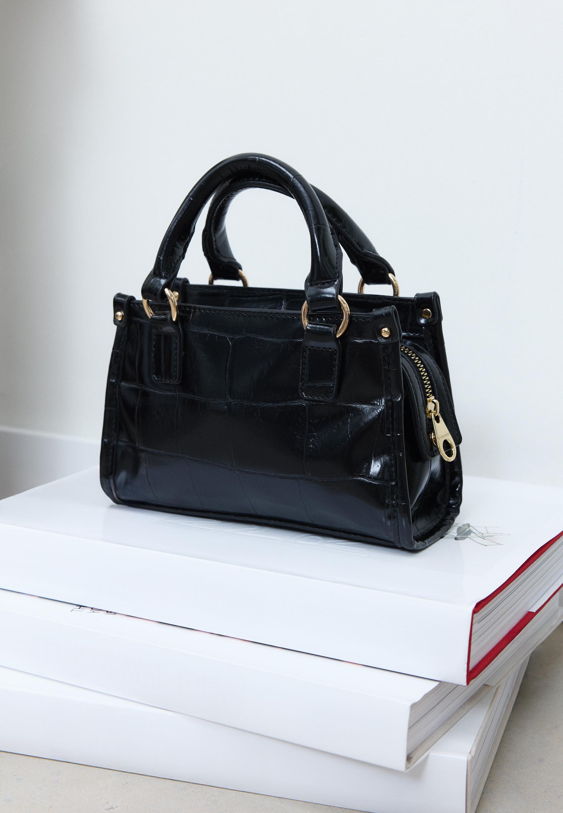 MINI TOTE CROSSBODY BAG WITH COCONUT EFFECT
